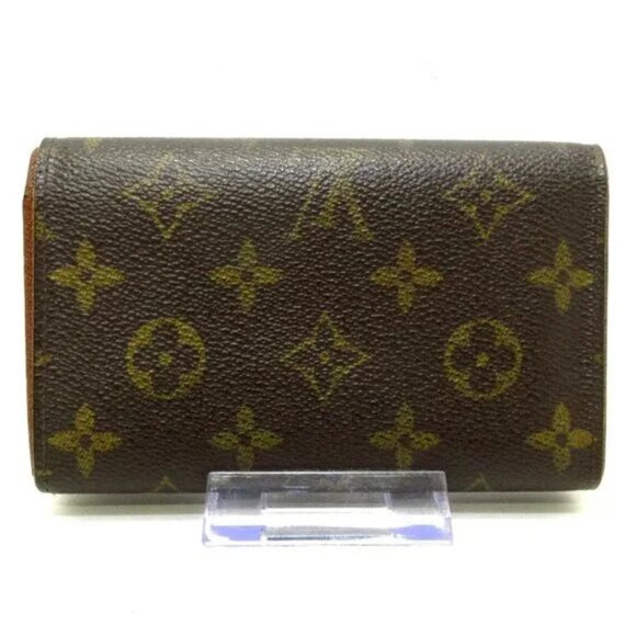 100% Authentic LOUIS VUITTON Porte Monnaie Tresor Monogram Bifold Wallet - Picture 2 of 10